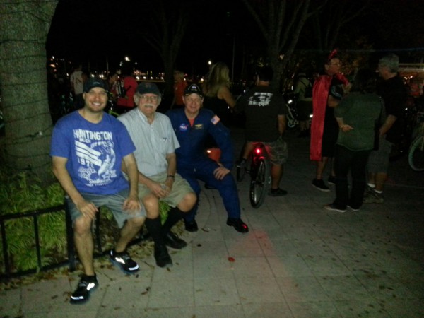 Jack the Bike Man (center) at the Freak Bike Militia ride