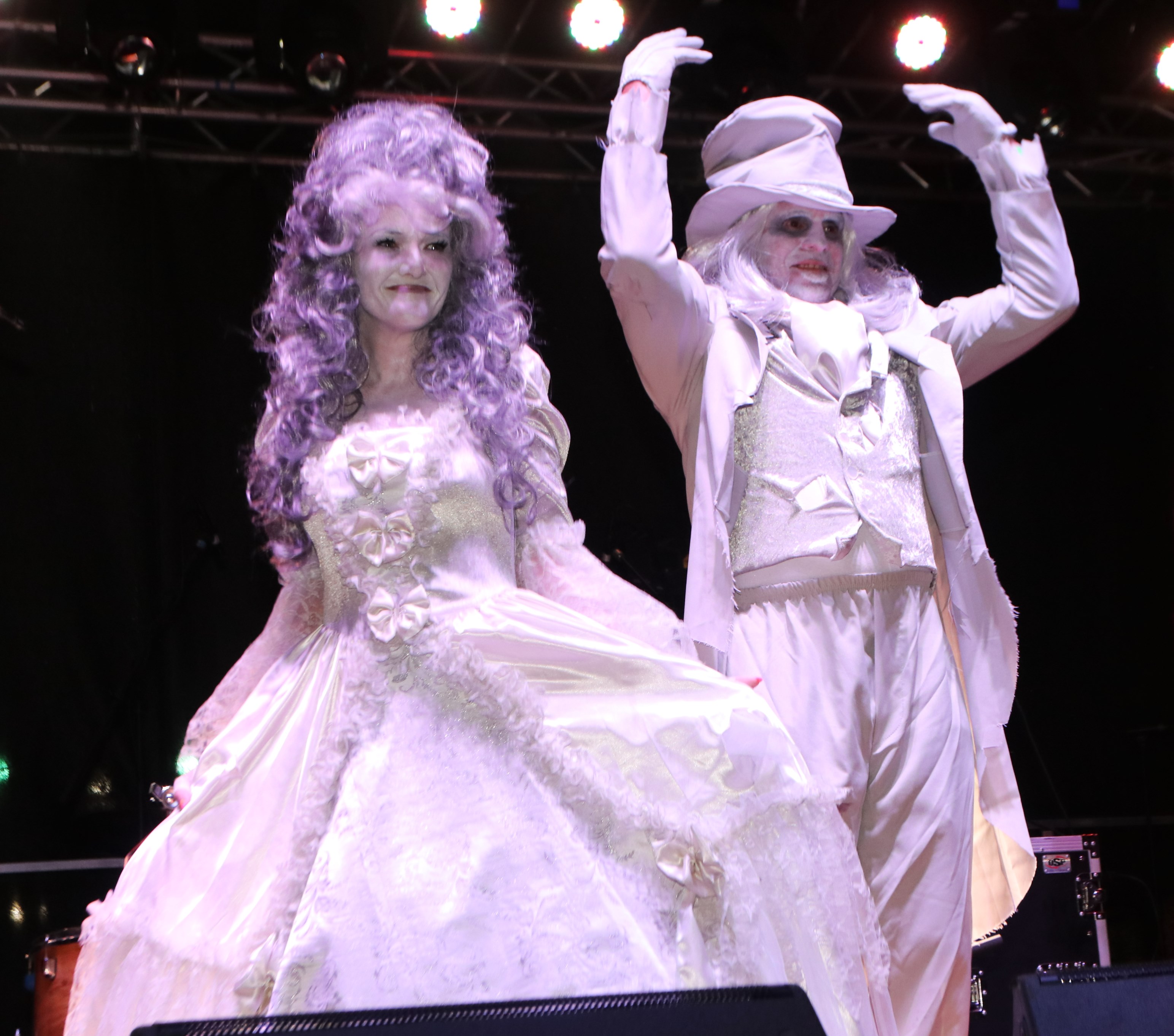 High Class Viennese Zombies about to break into a waltz at at Moonfest 2019 Costume Contest (photo by: Mike Jalches)